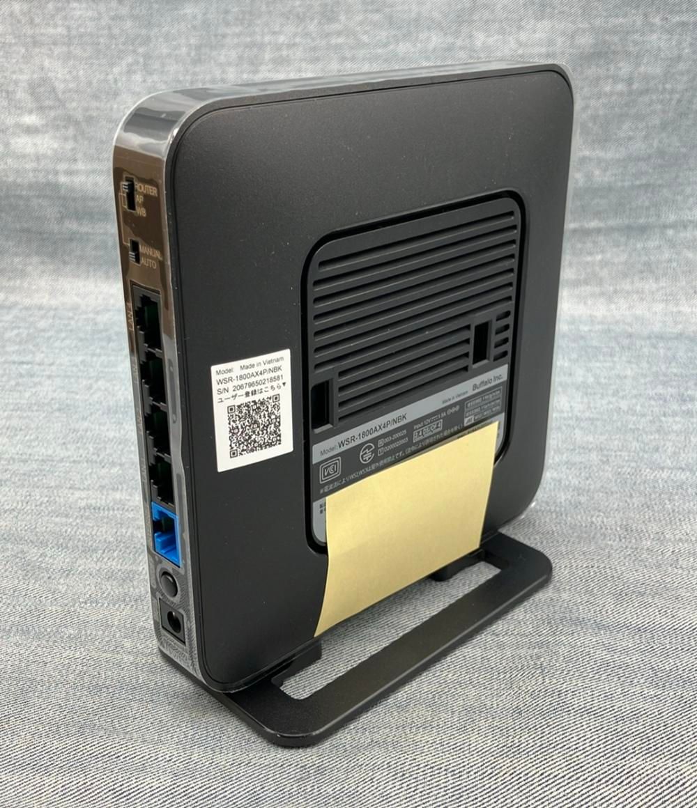 バッファロー Wi-Fiルーター 無線LAN親機 WSR-1800AX4P/NBK BUFFALO