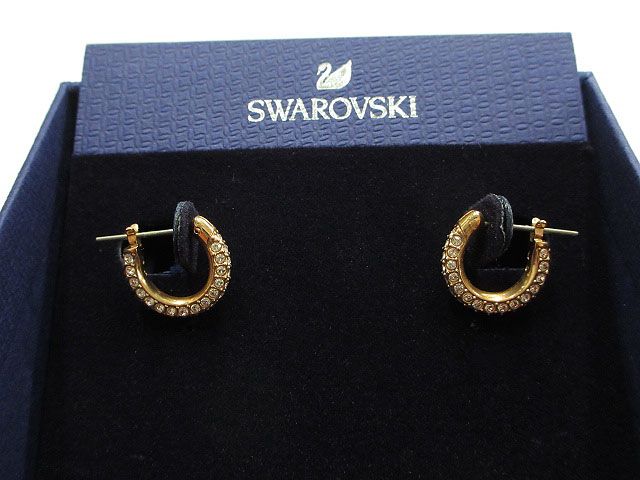 スワロフスキー SWAROVSKI Dextera フープピアス パヴェ ローズ