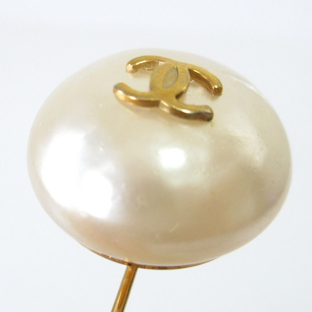 良品 93P CHANEL シャネル ヴィンテージ パール ココマーク ピン