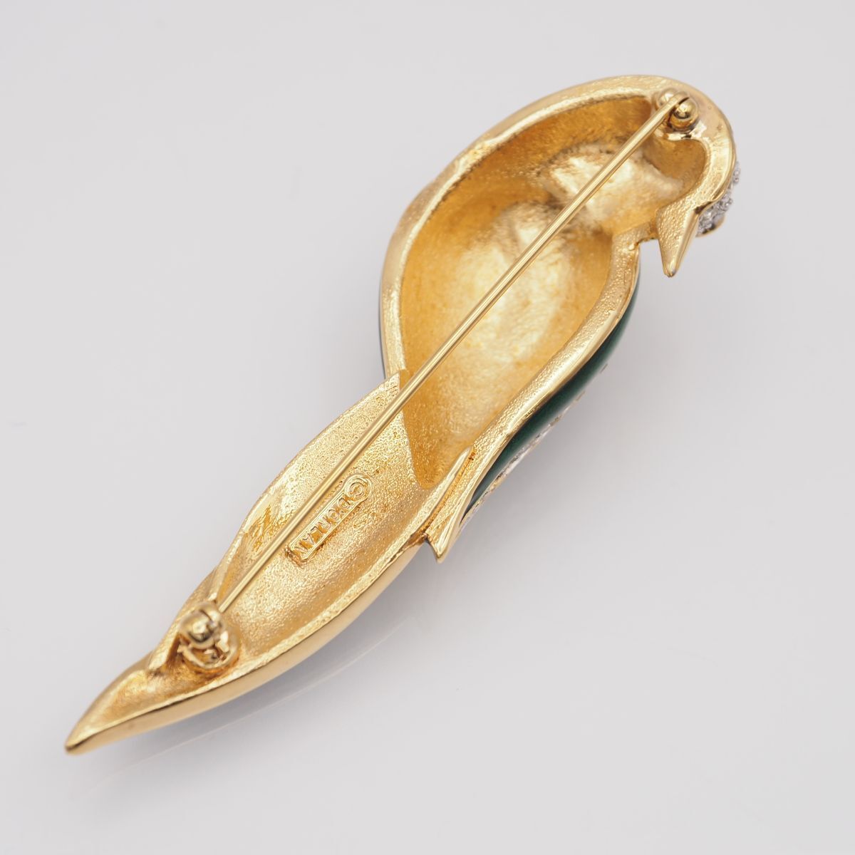 M902 ドーラン D'ORLAN ブローチ 鳥 バード グリーン ネイビー