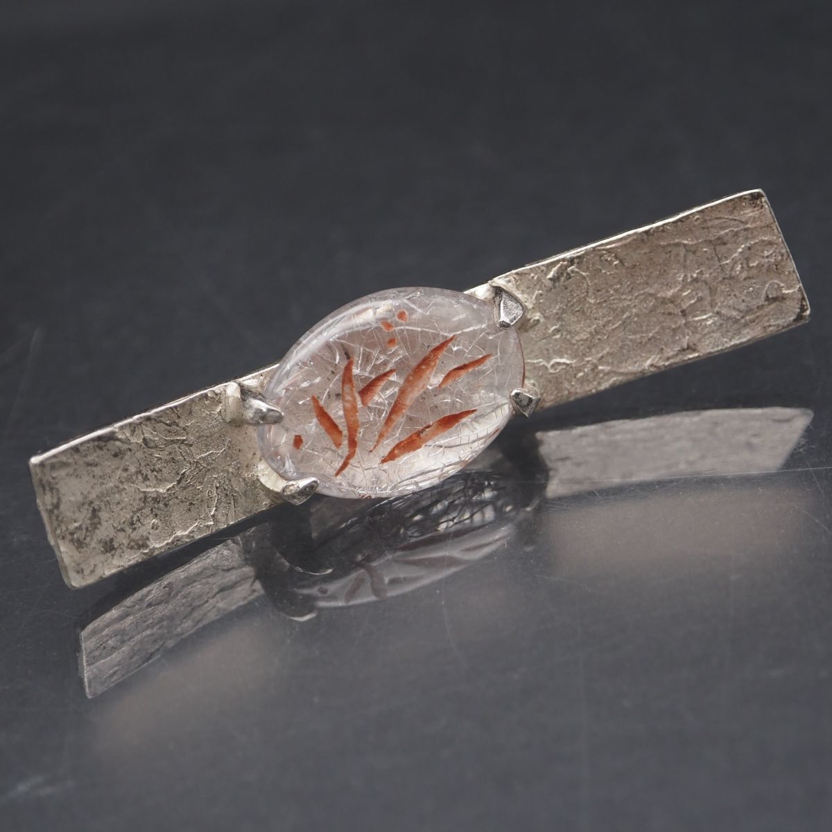 Q067 DELPHINE NARDIN PARIS デルフィーヌ ナルダン ブローチ 水晶風