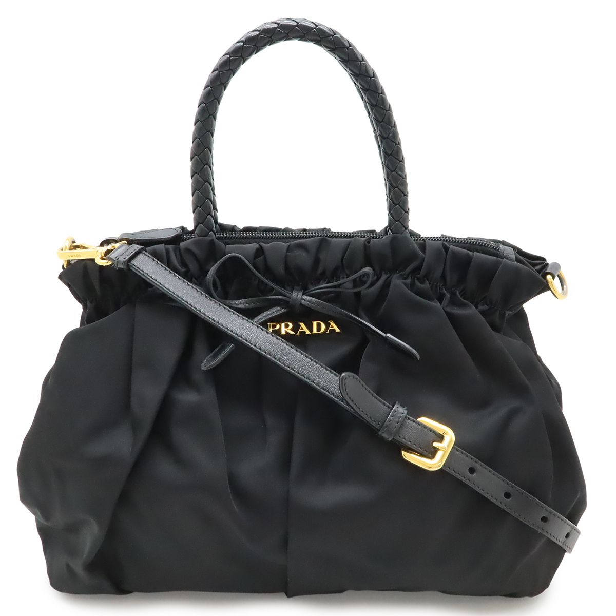 PRADA プラダ リボン ハンドバッグ ミニバッグ 2WAY ショルダーバッグ 