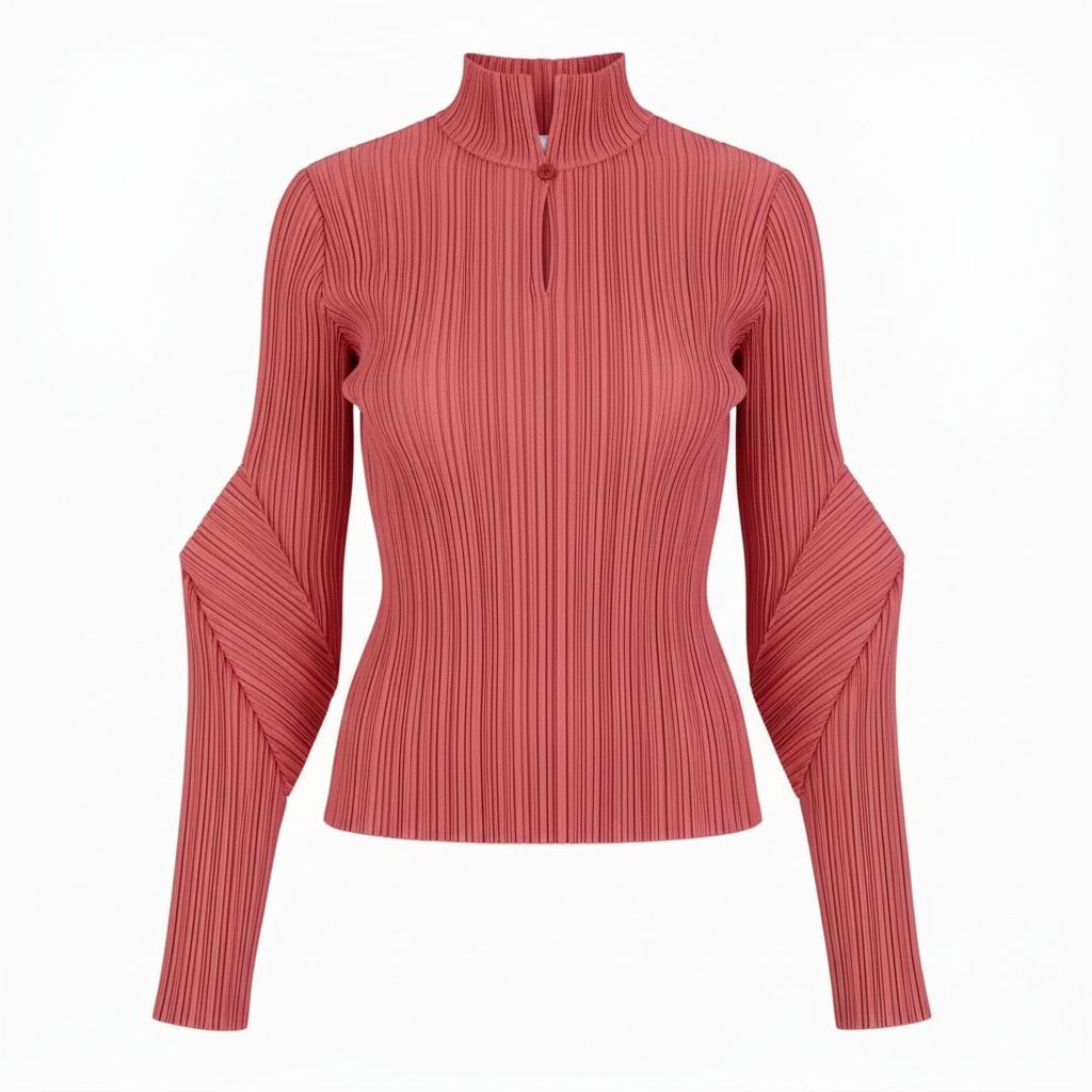 Pleats Please 3月新作　ライトピンク ハイネック長袖トップス MONTHLY COLORS : JANUARY – isseymiyake.com