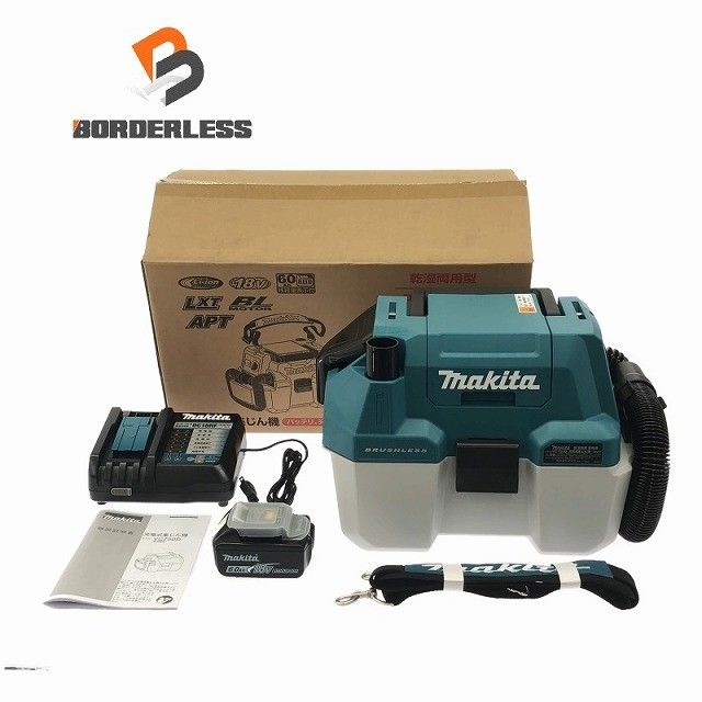 ♥品 makita マキタ 18 V 充電式集じん機 バッテリ 6 0 Ah 充電器付 コードレス 集塵機 掃除機119863