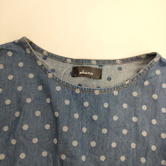 ohana ドット ワンピース ブルー レディース オハナ【中古】6-0126M