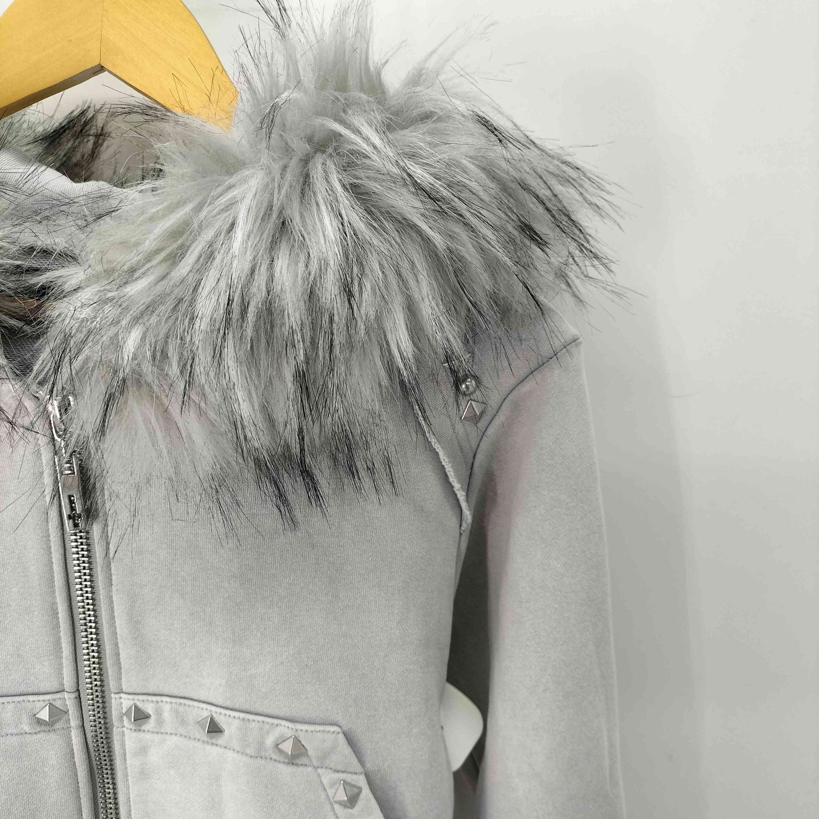 ユーズドフルギ USED古着 TYPE SHADE TYPE CROSS FOX FUR HOODIE 