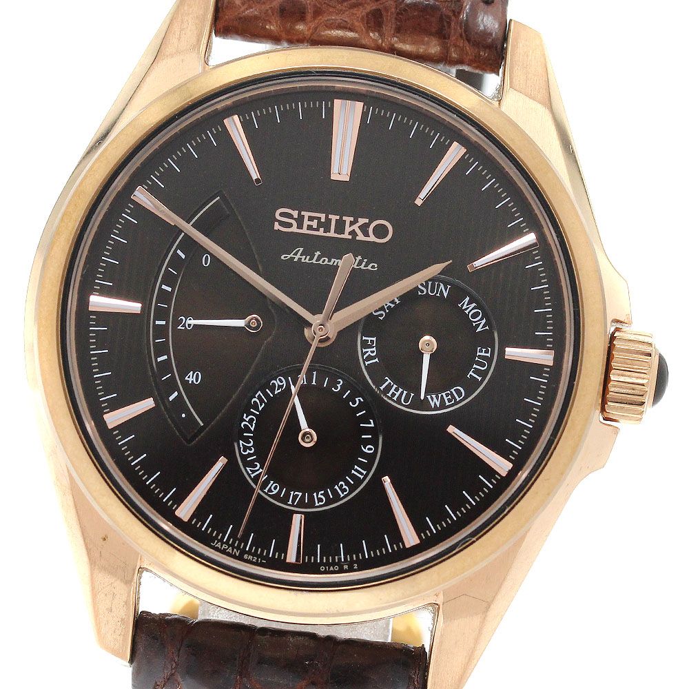 セイコー SEIKO SARW034 6R21 01D0 プレザージュ デイデイト パワーリザーブ 自動巻き メンズ き_941319
