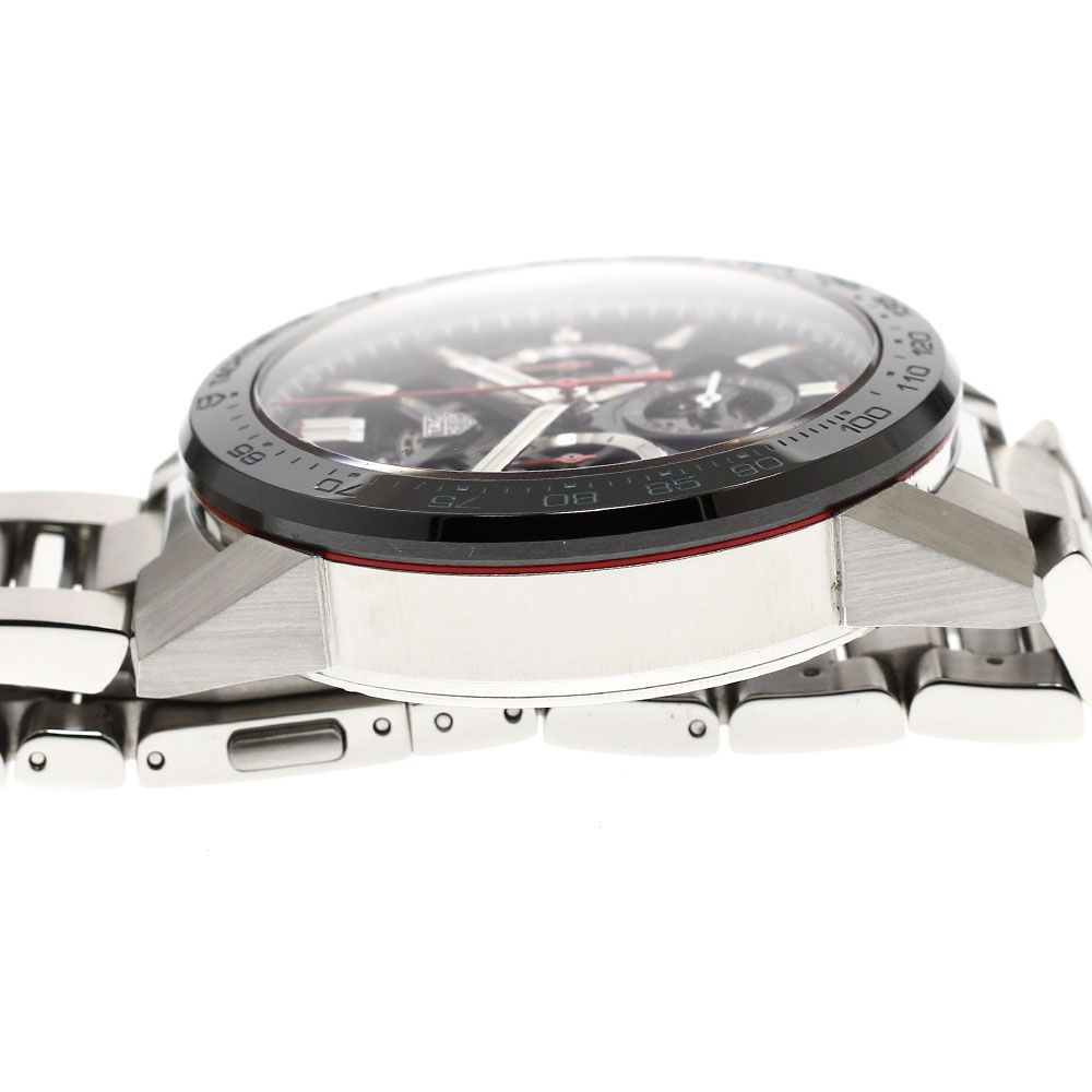  タグホイヤー TAG HEUER CBG2A10 カレラ キャリバーホイヤー02 クロノグラフ デイト 自動巻き メンズ 保証書付き_938522 ストレートパンツ 自動巻き時計 腕時計(アナログ)