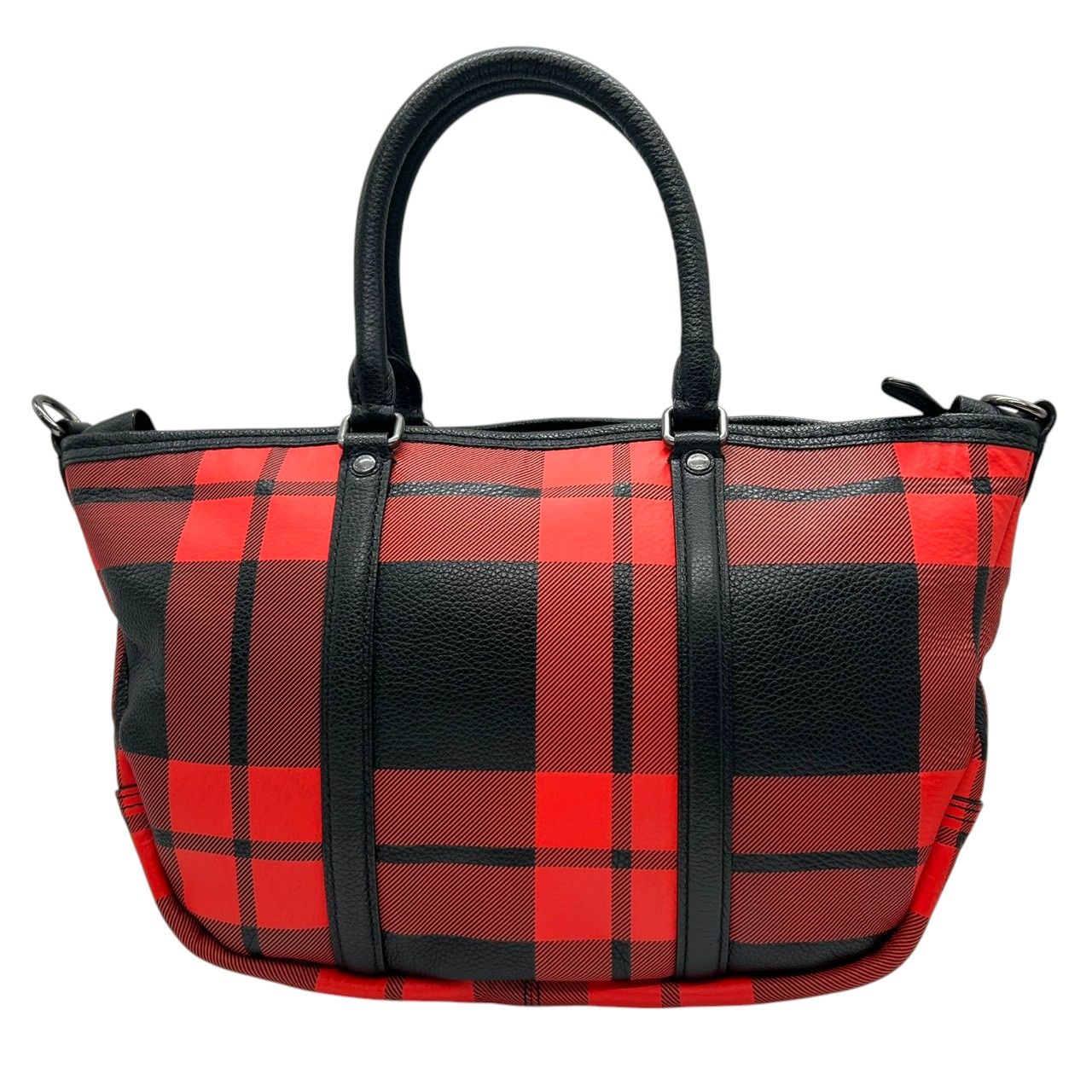 COACH ショルダーバッグ ブラック チェック柄 レディース 【美品 