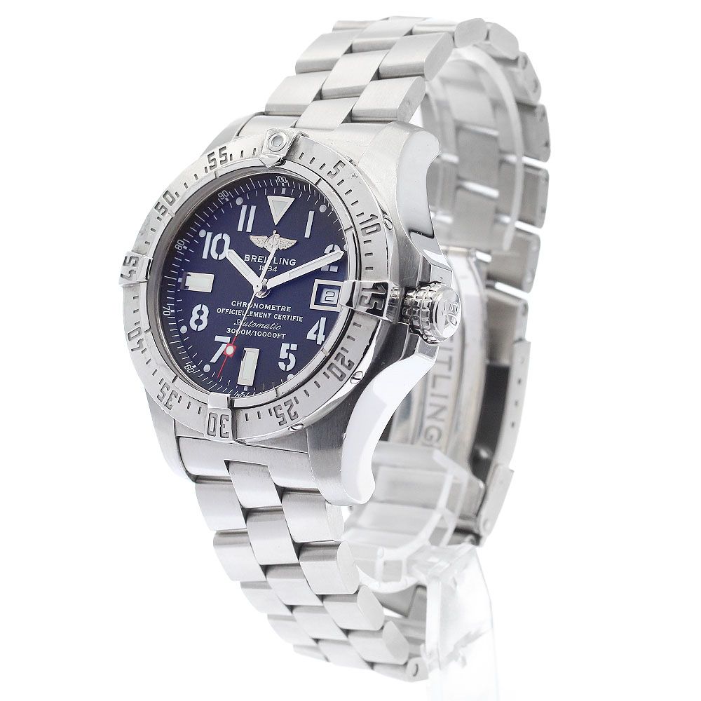  ブライトリング BREITLING A17330 アベンジャー シーウルフ デイト 自動巻き メンズ 保証書付き_940356 カジュアルジャケット 自動巻き時計 腕時計(アナログ)