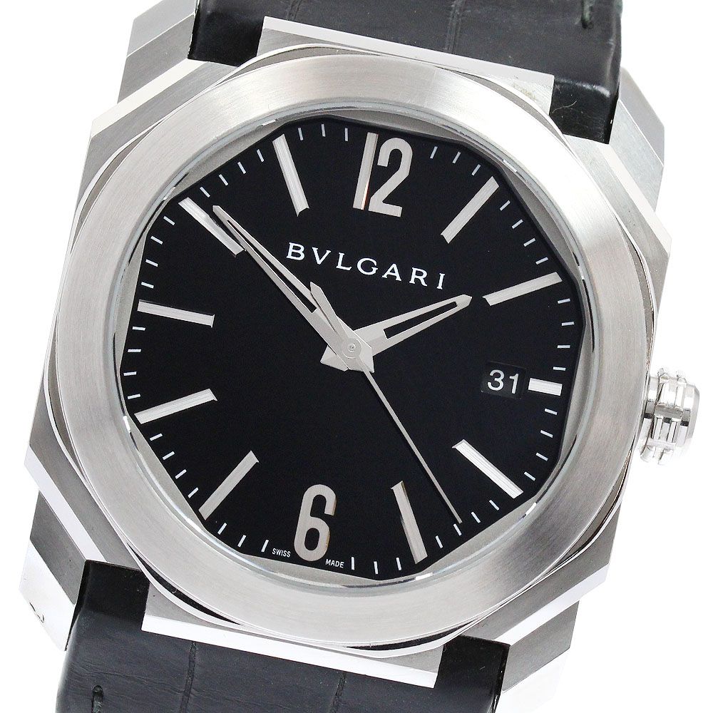 訳あり ブルガリ BVLGARI BGO38S オクト ソロテンポ デイト 自動巻き メンズ _941254