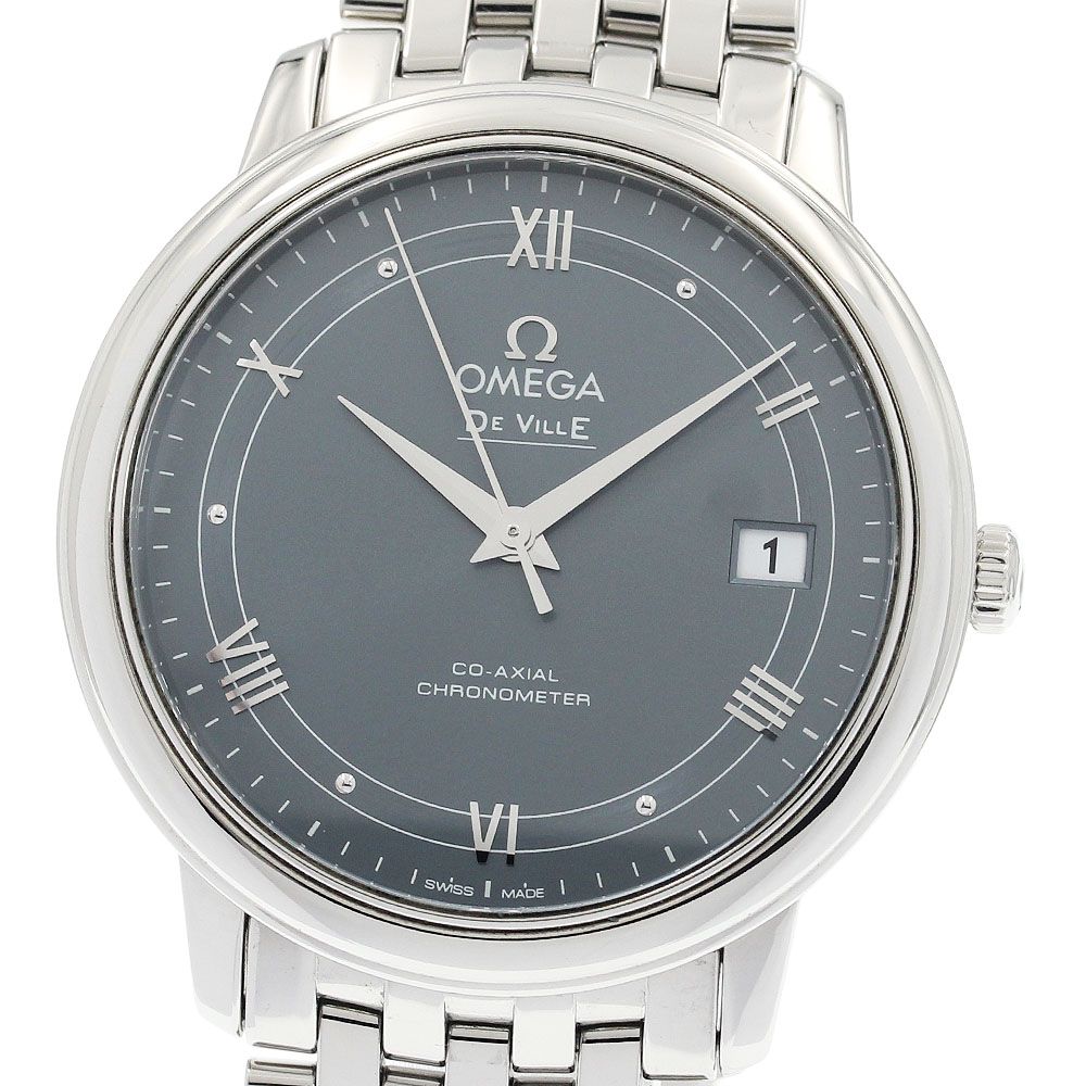 オメガ OMEGA 424 10 37 20 03 002 デビル プレステージ コーアクシャル デイト 自動巻き メンズ 保証書付き_939032