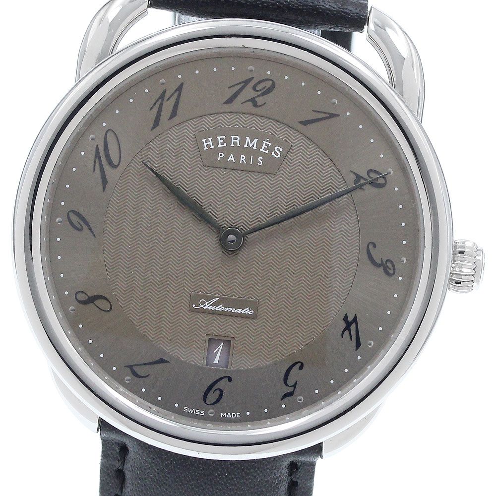 エルメス HERMES AR8 61aq アルソー デイト 自動巻き メンズ 内 き_941241