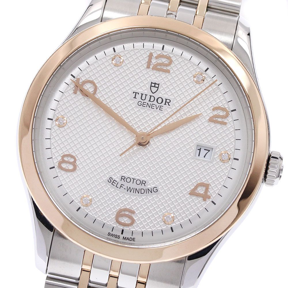 チュードル TUDOR 91651 1926 デイト 6Pダイヤ 自動巻き メンズ 箱 保証書付き_938954