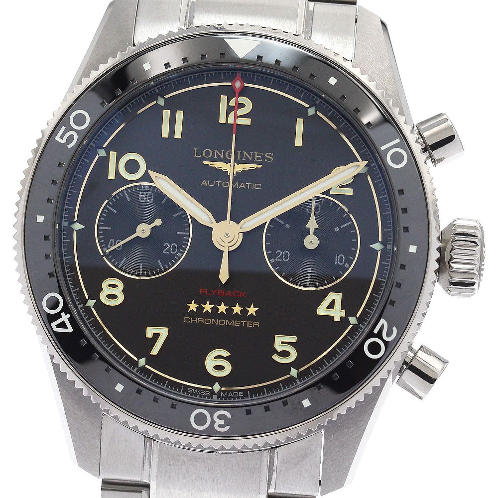 ロンジン LONGINES L3 821 1 53 6 スピリット フライバック チタニウム 自動巻き メンズ 箱 保証書付き_940029