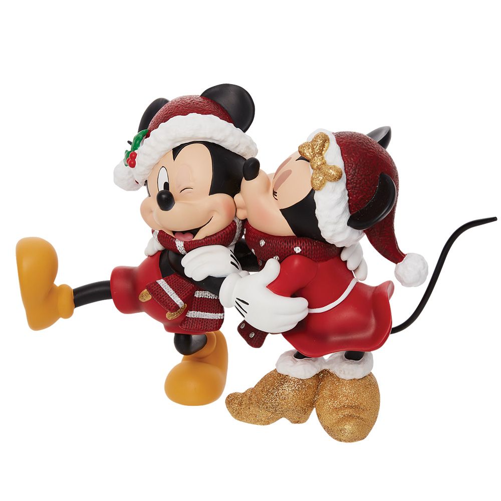  エネスコ enesco ディズニーショーケース Disney Showcase ミッキー＆ミニー ホリデー クリスマス フィギュア 置物 人形 6010733 インテリア サンタクロース アクセサリースタンド 置物 インテリア小物