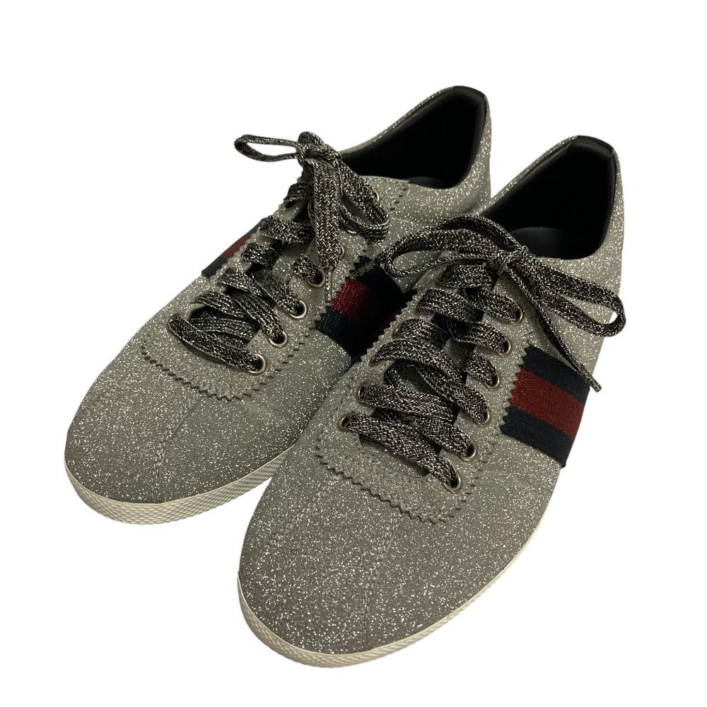 美品 GUCCI グッチ グリッターシャイニー スニーカー サイズ8 1/2 約 