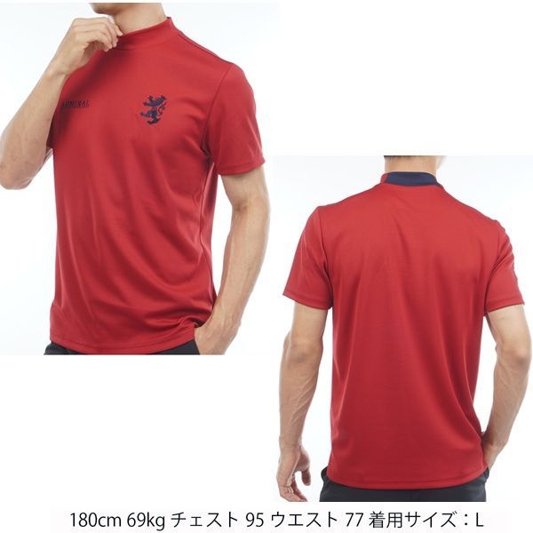 アドミラル ゴルフ メンズ フラッグ モックネックシャツ ADMIRAL GOLF