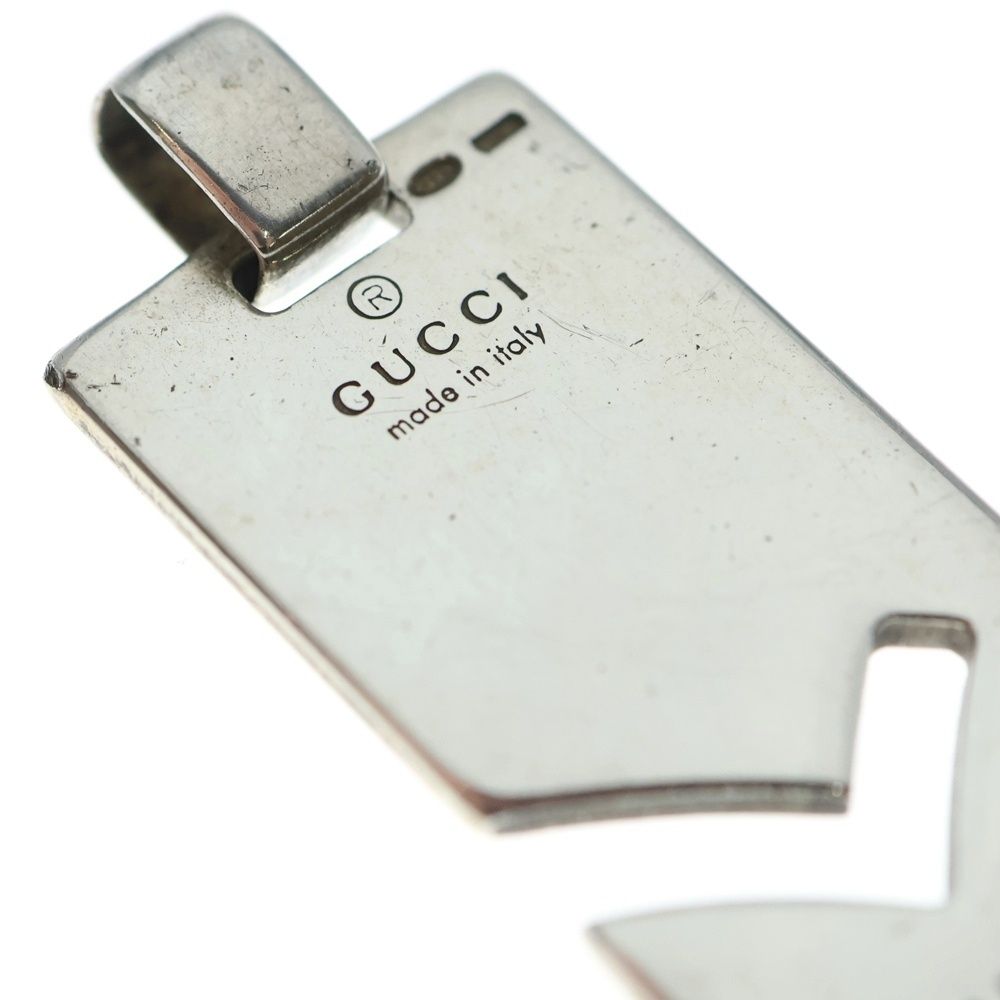 GUCCI (グッチ) ARIES アリエス プレート ネックレストップ シルバー 