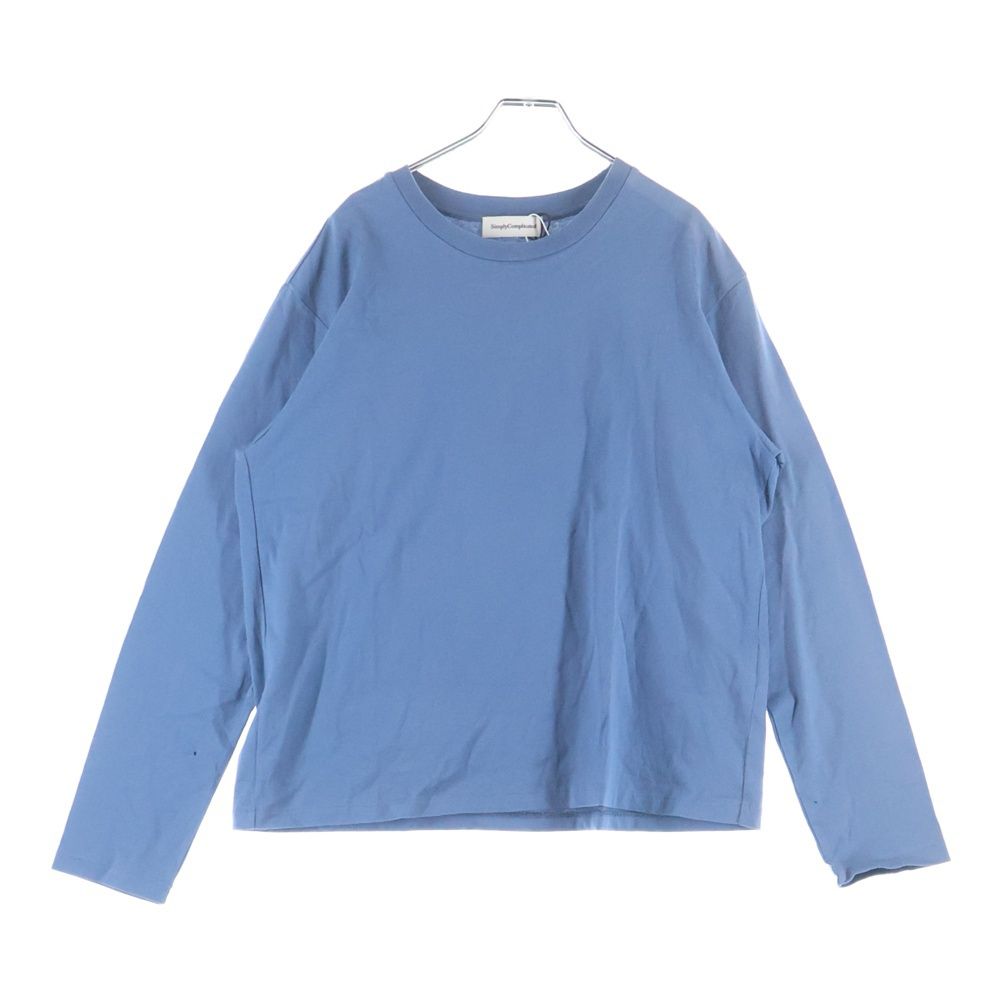 simply complicated (シンプリーコンプリケイティド) SMOOTH L/S TEE コットン ロングスリーブカットソー 長袖 ブルー 25SS1006