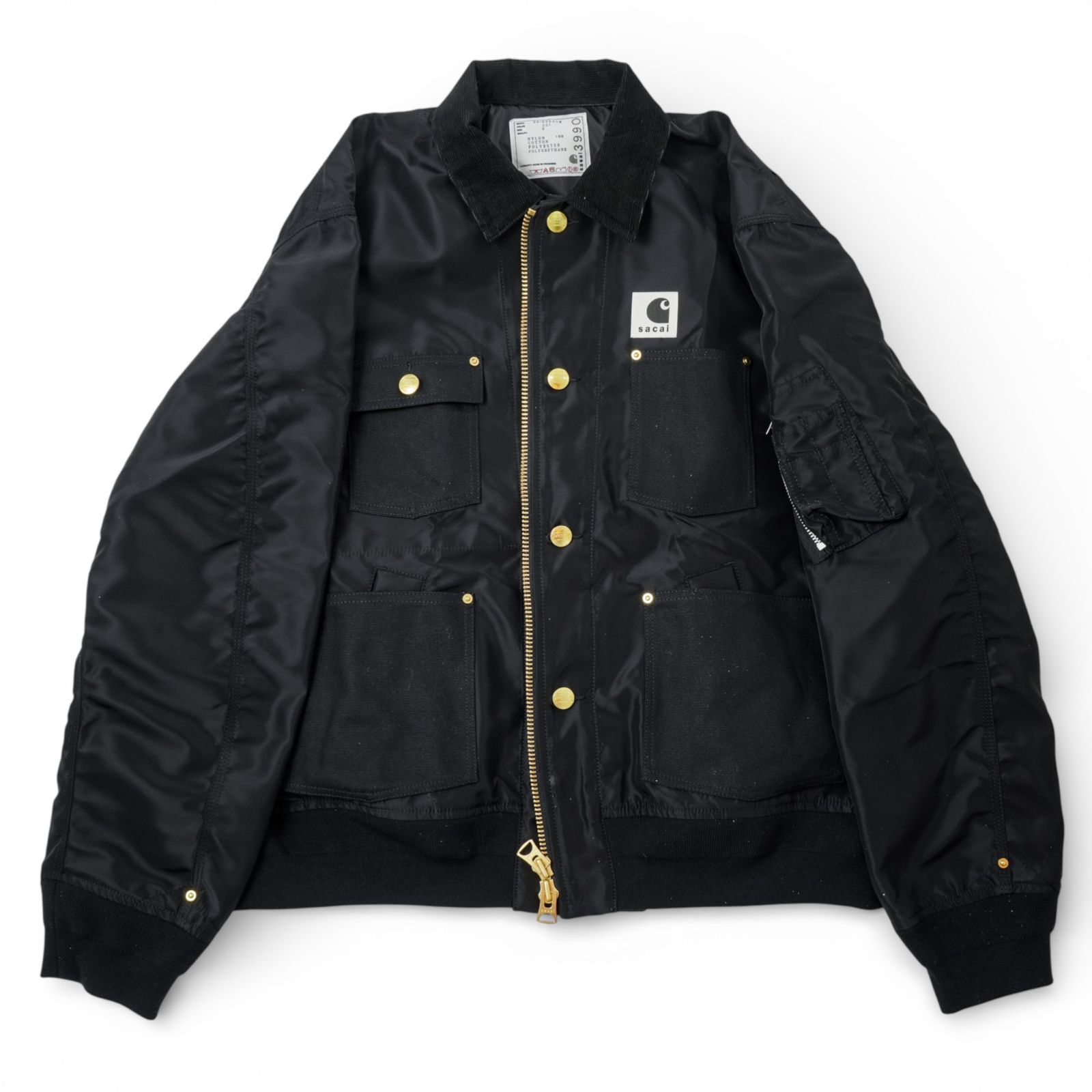 sacai carhartt WIP サカイ カーハート Nylon Twill Black サイズ3