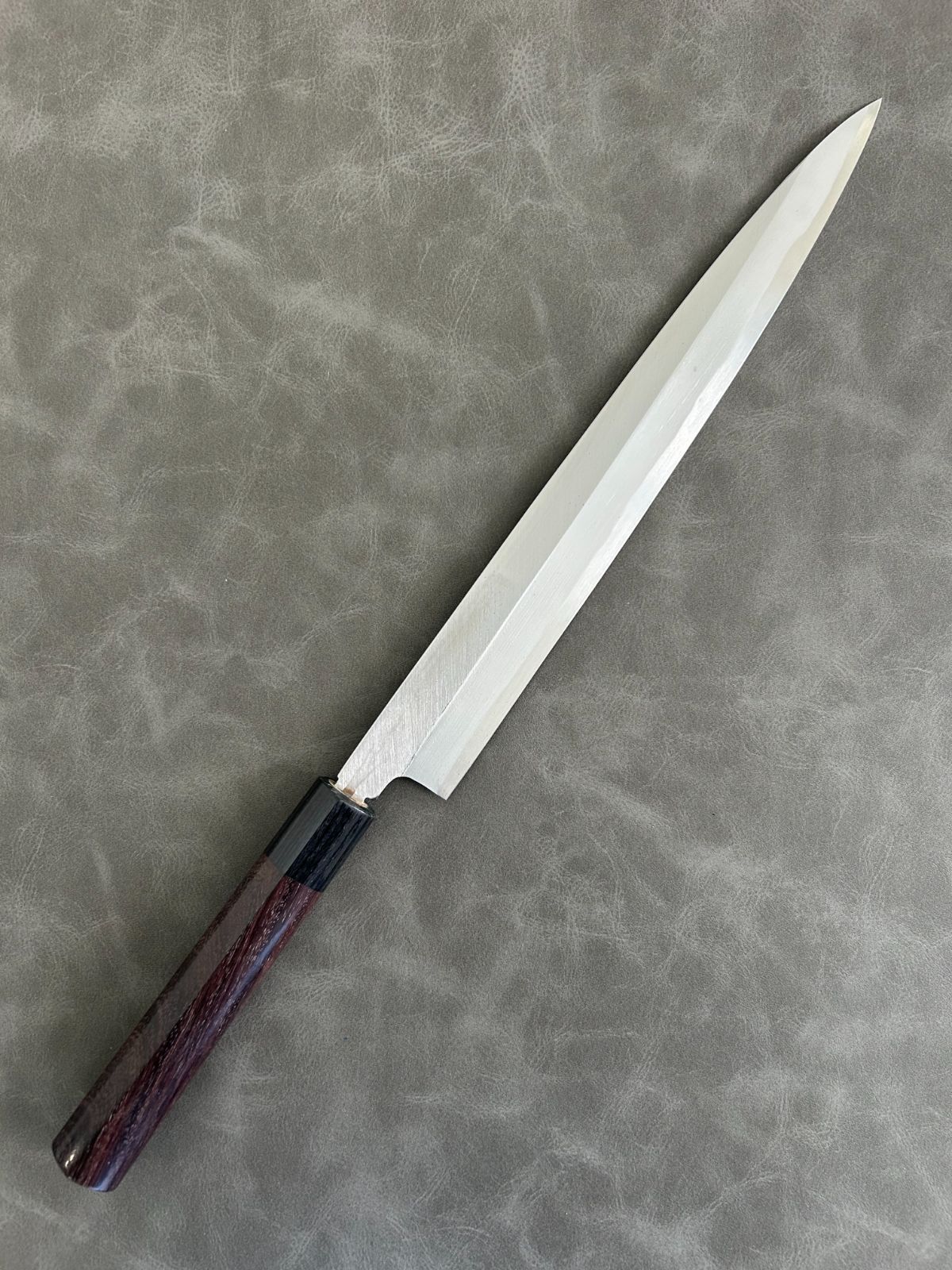 訳あり 包丁 刺身包丁 柳刃包丁 安来鋼青紙２号 270 mm 紫檀シノギ柄 36