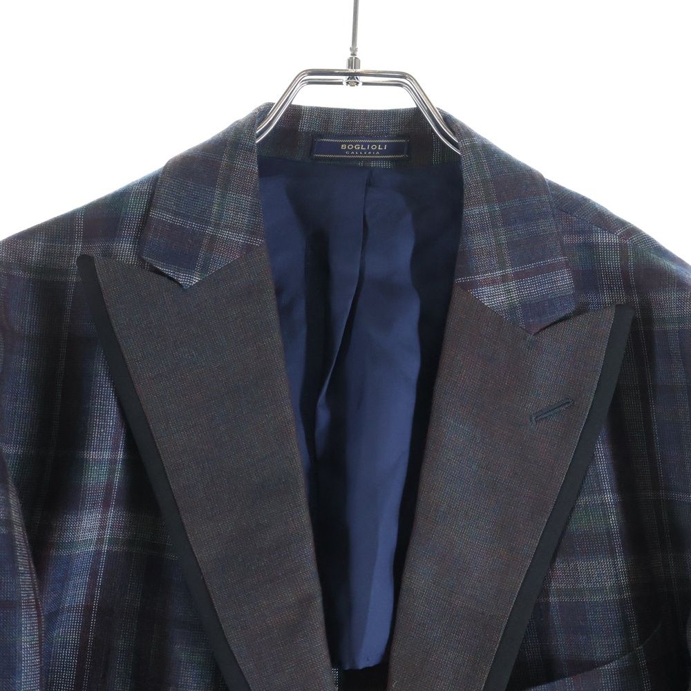 BOGLIOLI (ボリオリ) イタリア製 ウール混 チェック 2Bテーラード