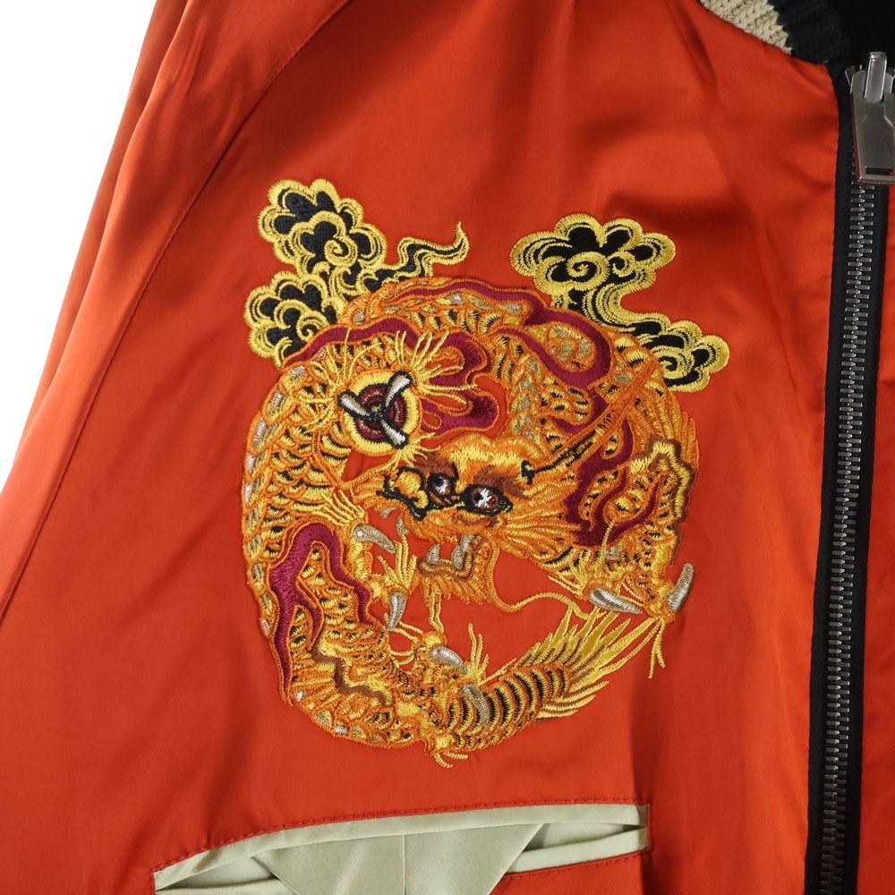 GUCCI (グッチ) タイガードラゴン刺繍 リバーシブル スカジャン