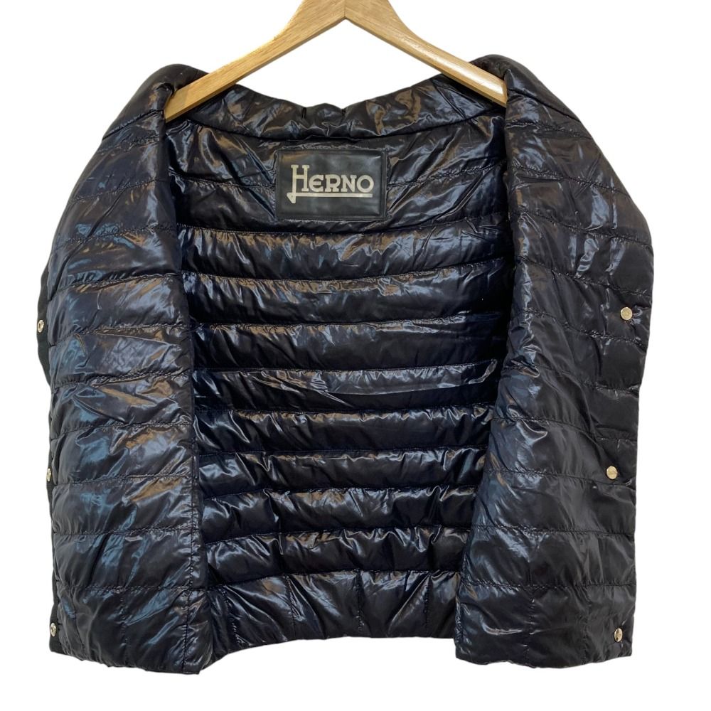 美品 HERNO ヘルノ ショートスリーブ ダウンジャケット サイズ42 