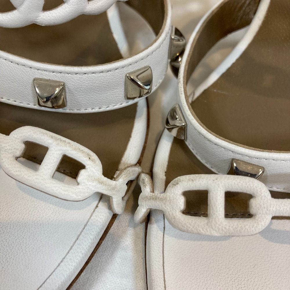 HERMES エルメス シェーヌダンクル スタッズ アジャッチオ サンダル