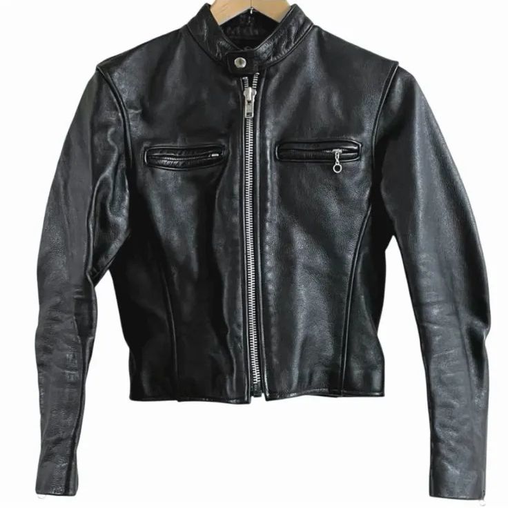 VANSON バンソン シングル レザー ライダース ジャケット レディース 32