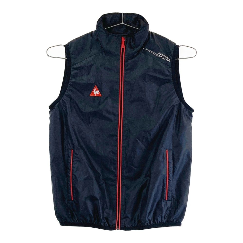 サイズ：M LE COQ GOLF ルコックゴルフ  裏メッシュ ジップベスト  ブラック系 [240101618927] ゴルフウェア メンズ ストスト