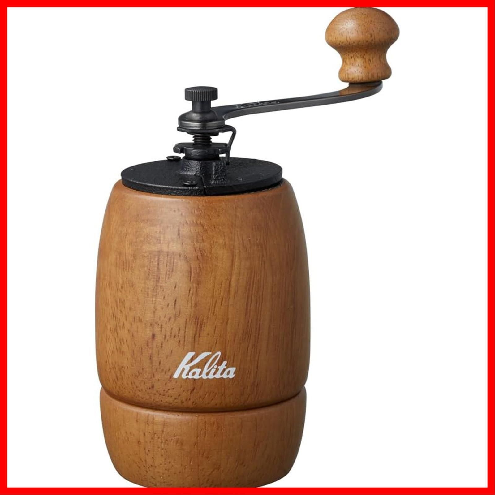 商品 ギフト プレゼント 手動 グラインダー ミル 贈り物 手挽きコーヒーミル 粗さ調整 BR ブラウン ac KH-9 42228 粒度の安定性が高いアルミ製グラインダー 木製 コーヒーミル Kalita カリタ
