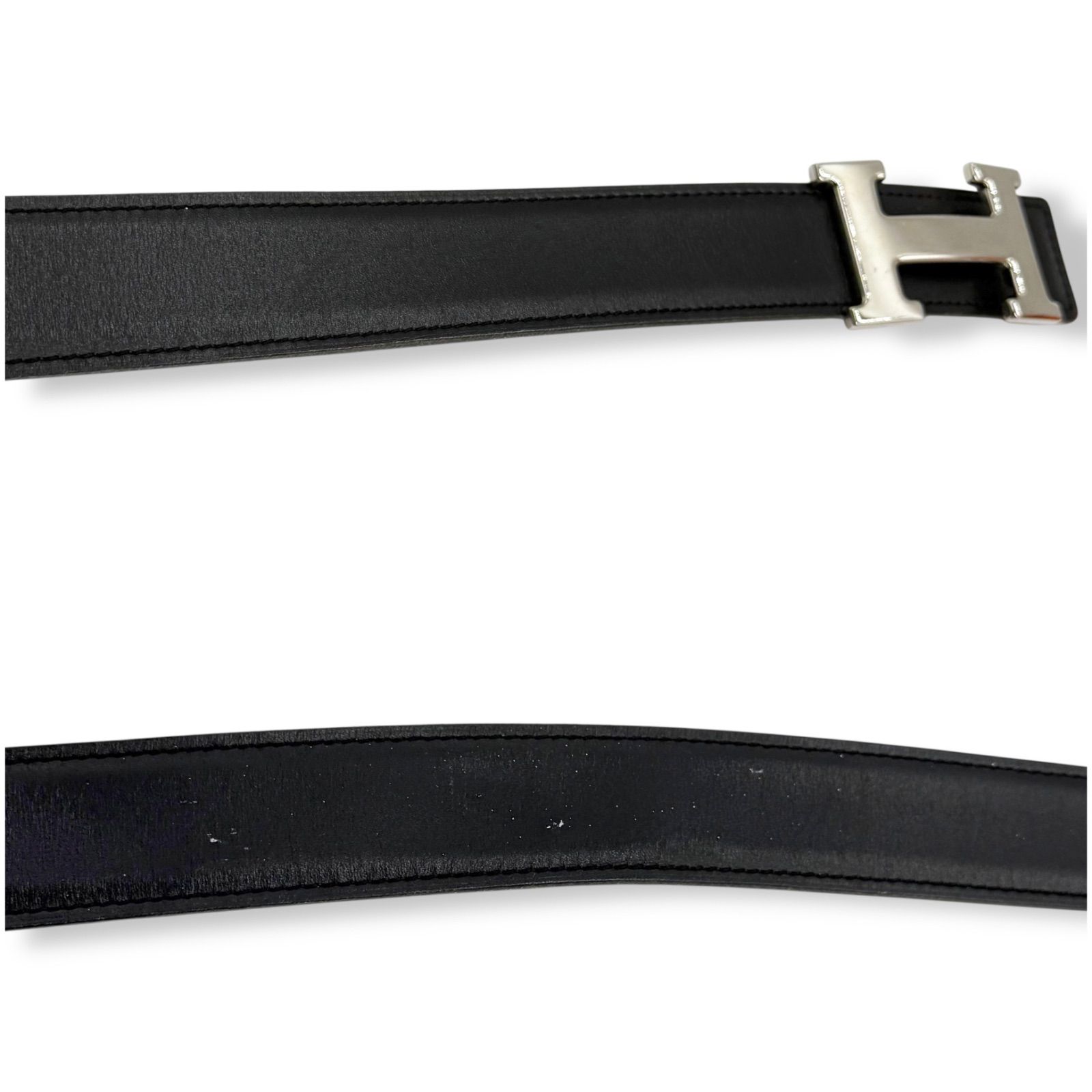 エルメス コンスタンス Hベルト サイズ65 リバーシブル ブラック