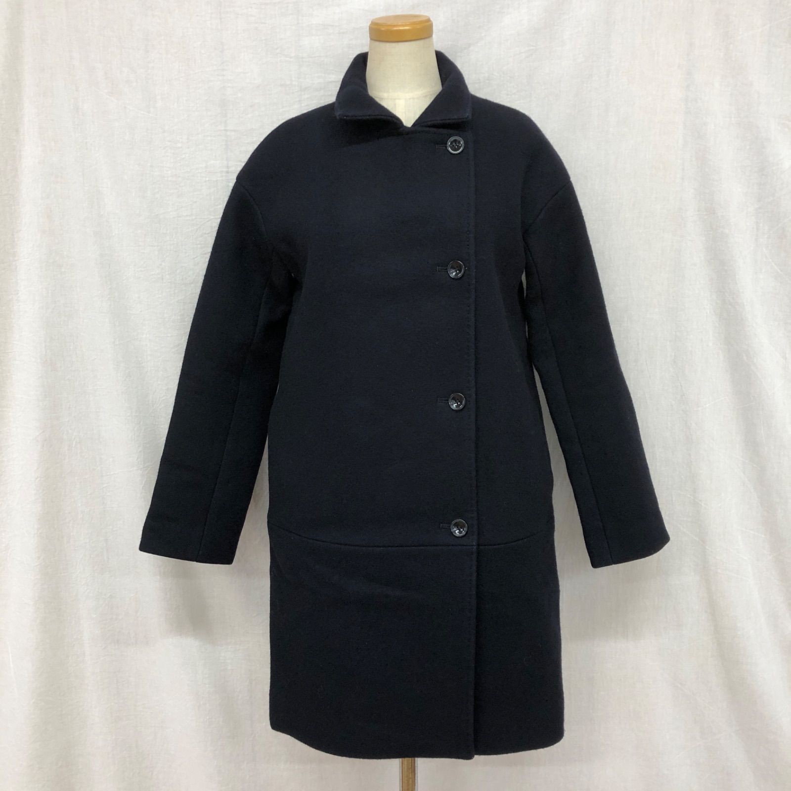 スタニングルアー 日本製 カシミヤ混 ウールコート ネイビー 36 S 