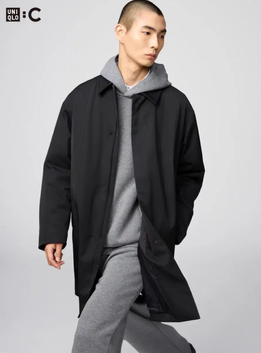 UNIQLO U PUFFTECH ハーフコート ブラック S | ユニクロ公式 パフ