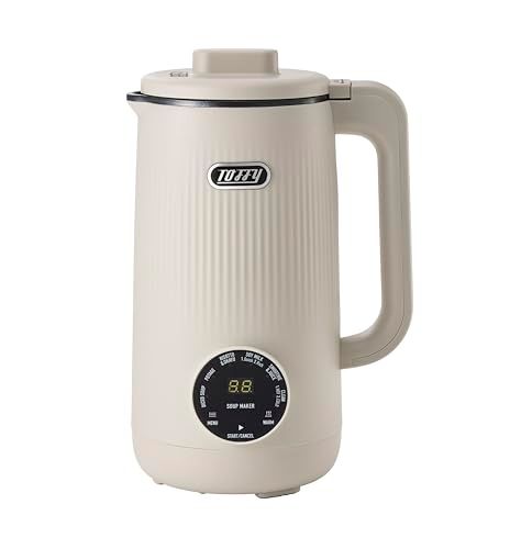 Toffy トフィー オートスープブレンダー セラミックコートタイプ 自動調理 5種のオートメニュー 食べるスープ ポタージュ リゾット おかゆ 豆乳 スムージー ジュース 保温 クリーンモード K AS 2 グレージュ po 94 c 3 f 700