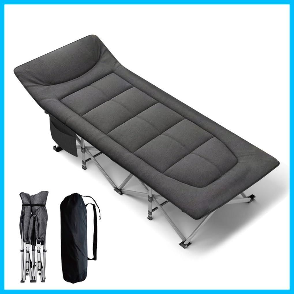 アウトドア 折り畳み式ベッド キャンプ コット 室内外兼用 耐荷重200 kg 簡易ベッド 簡単設置 収納袋付き 折りたたみベッド 収納便利