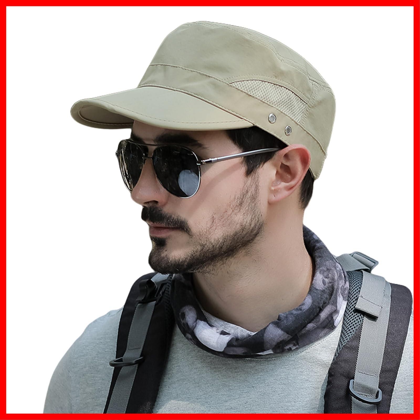 【新着商品】無地 速乾 おしゃれ 折り畳み 春 防水 メッシュ 夏 通気性 秋冬 メンズ 帽子 折りたたみワークキャップ ワークキャップ 調整可能 [RUNQIU]