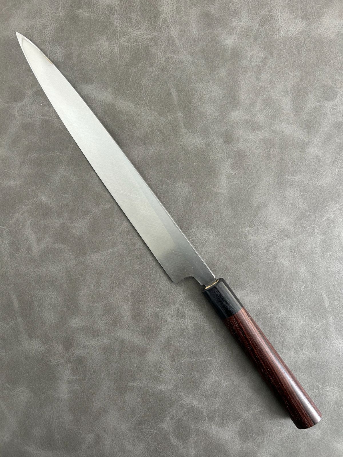 訳あり 包丁 刺身包丁 柳刃包丁 安来鋼青紙2号 270 mm 紫檀シノギ柄 38