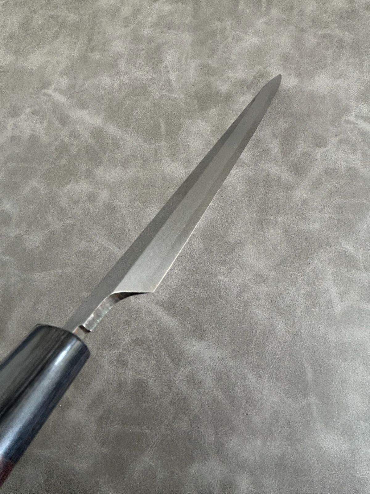 訳あり 包丁 刺身包丁 柳刃包丁 安来鋼青紙2号 270 mm 紫檀シノギ柄 38