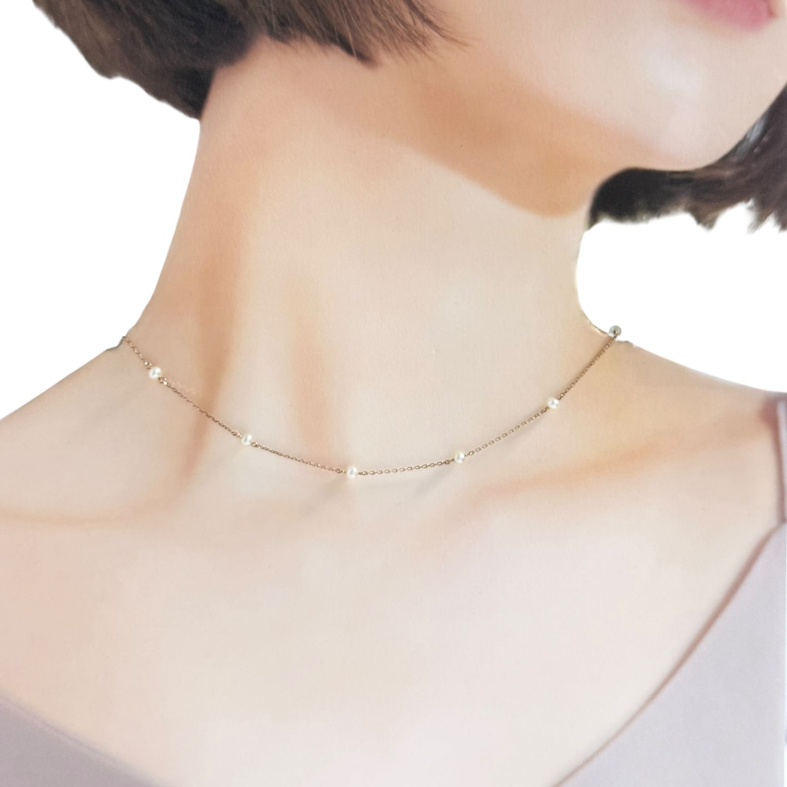 VENDOME 青山 K18 ベビーパール ネックレス Sな1621】k18 ベビーパール