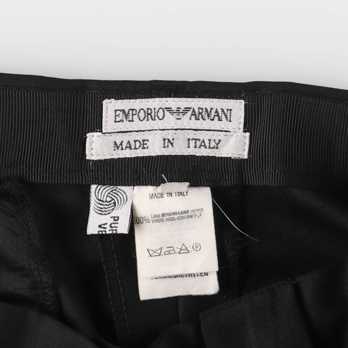 古着 80~90年代 アルマーニ ARMANI EMPORIO ARMANI ツータック ウール