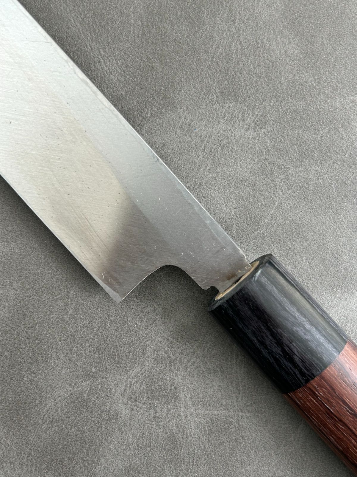 訳あり】 包丁 刺身包丁 柳刃包丁 安来鋼青紙2号 270mm 紫檀シノギ柄