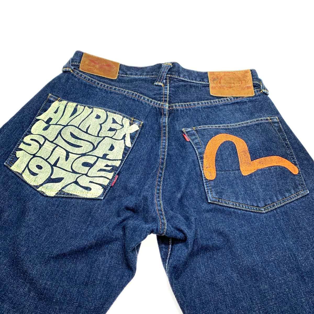 evisu EVISU×AVIREX メンズ衣料 ジーンズ 2001 SIZE 32 インディゴ