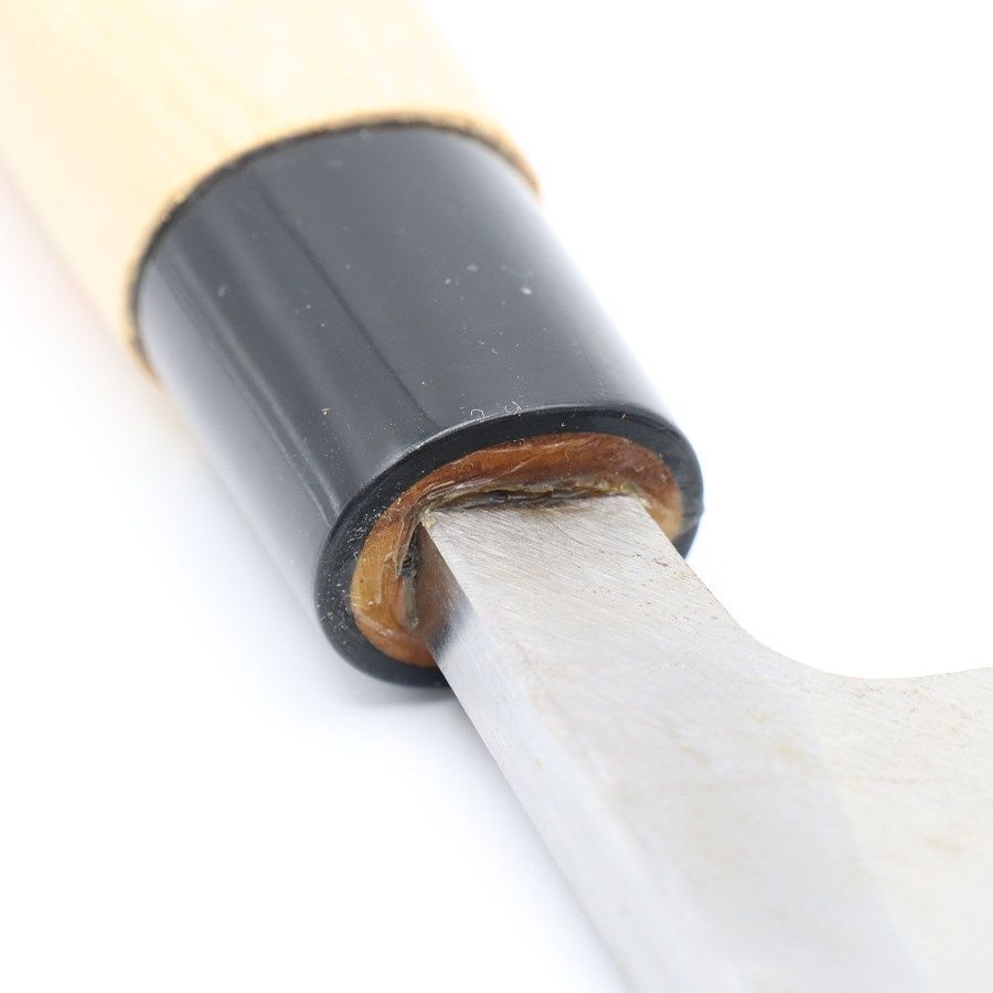 堺孝行 霞研 出刃包丁 六寸 小判型柄 刃渡り約180 mm 和包丁