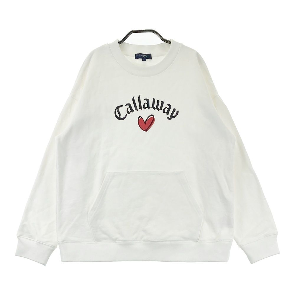 サイズ：L CALLAWAY キャロウェイ 長袖スウェットトレーナー ホワイト