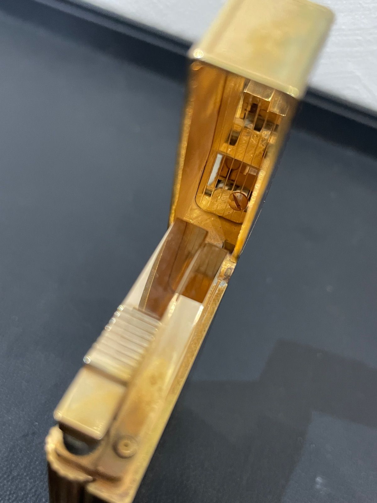 極上】S.T.DUPONT デュポン ガスライター 火花確認済 漆マーブル ベっ 