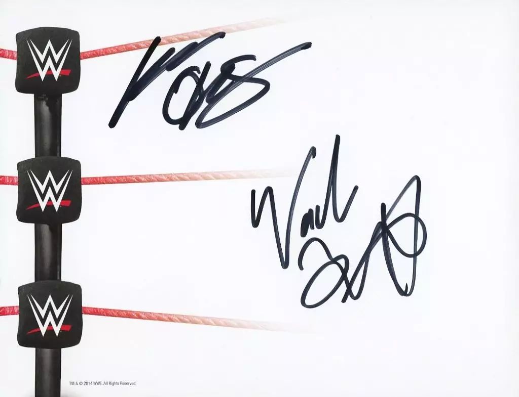 中古】紙製品 キング・バレット＆ケビン・オーエンズ(WWE) 直筆サイン