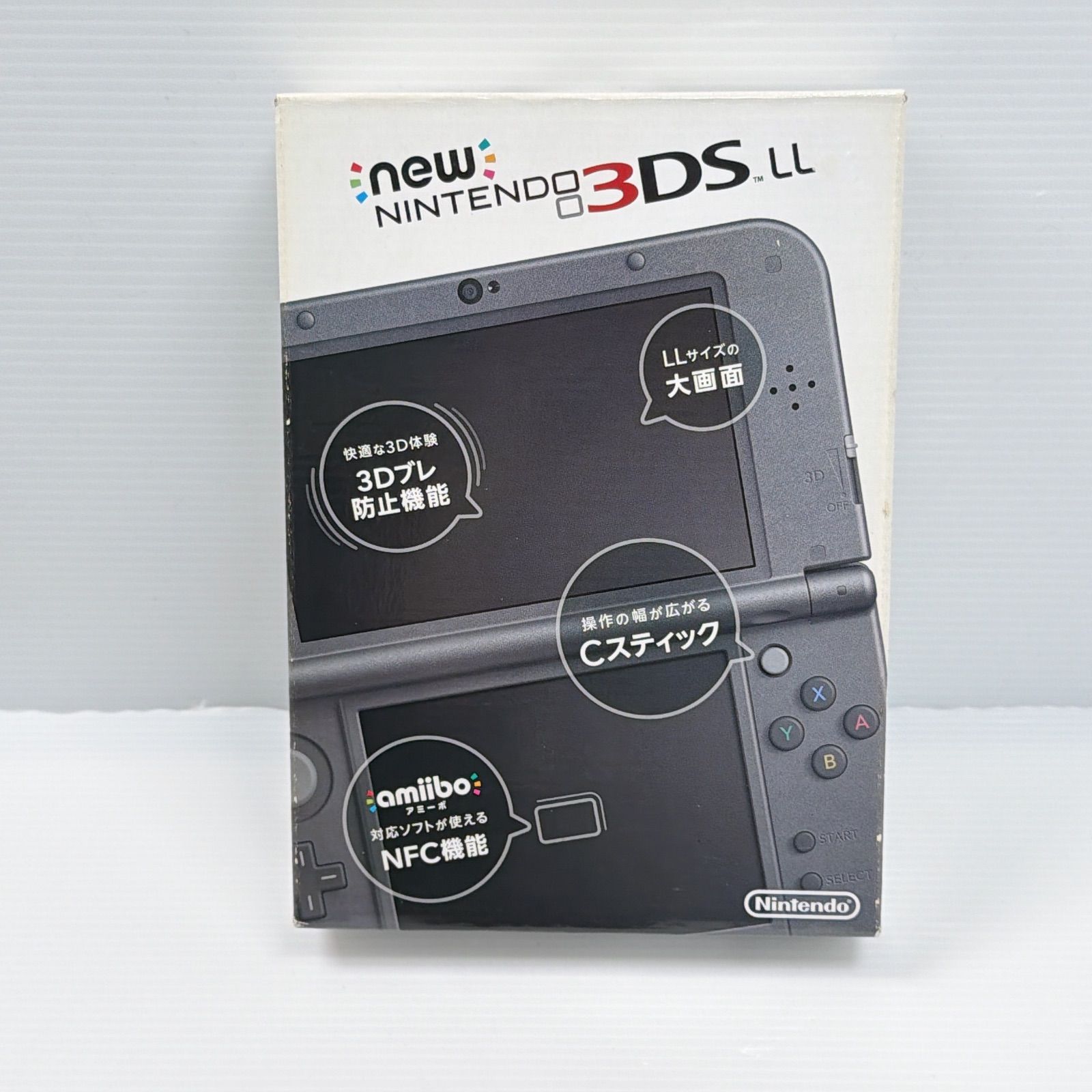 New ニンテンドー 3DSLL メタリックブラック 上画面IPS液晶 画面美品 